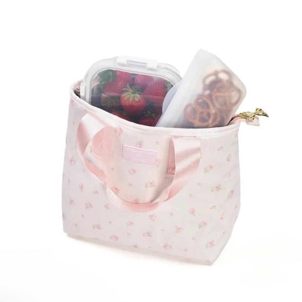 LoveShackFancy x Target Lunch Bag Pink Blooming Heirloom Ditsy Floral Ballet NEW